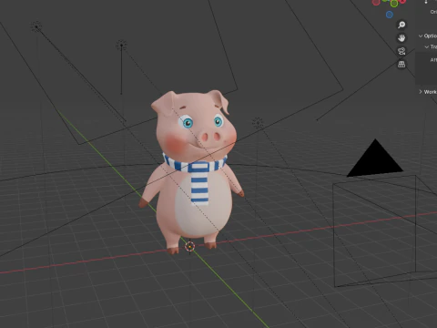 Kresk&oacute;wka świnia 02 Model 3D