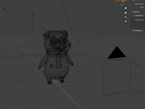 Kresk&oacute;wka świnia 02 Model 3D