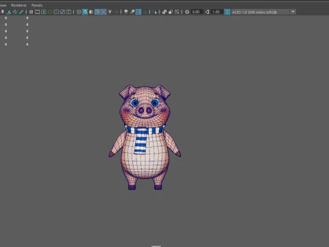 Kresk&oacute;wka świnia 02 Model 3D