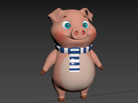 Kresk&oacute;wka świnia 02 Model 3D