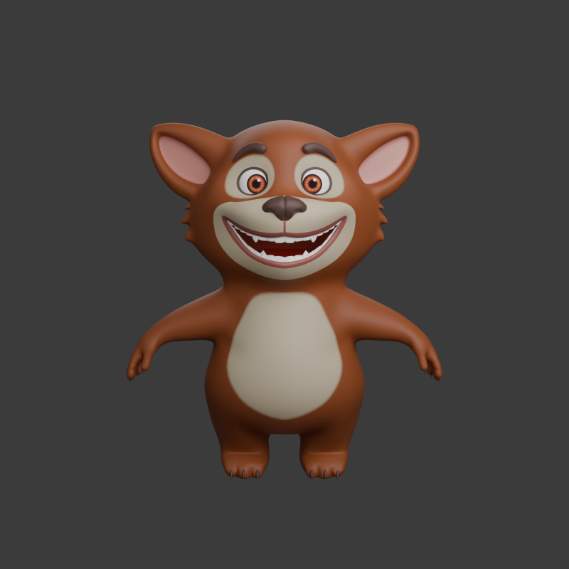 Kresk&oacute;wka czerwona panda Model 3D .c4d .max .obj .3ds .fbx .stl .blend 