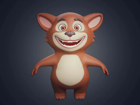 Kresk&oacute;wka czerwona panda Model 3D