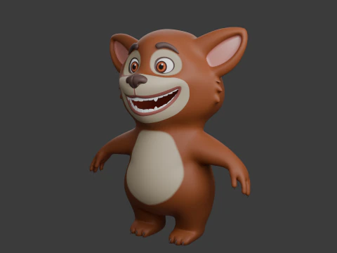 Kresk&oacute;wka czerwona panda Model 3D