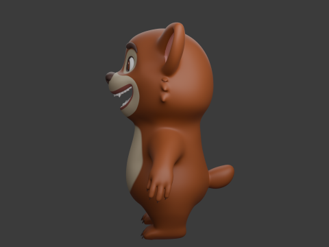 Kresk&oacute;wka czerwona panda Model 3D