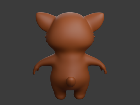 Kresk&oacute;wka czerwona panda Model 3D