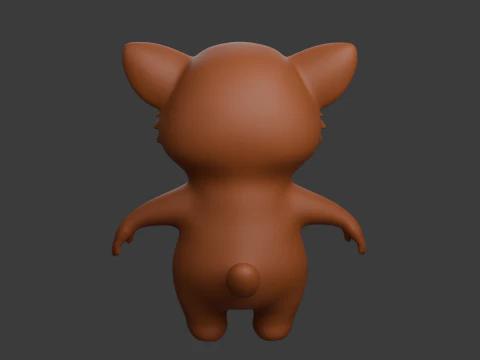 Kresk&oacute;wka czerwona panda Model 3D