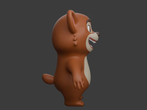 Kresk&oacute;wka czerwona panda Model 3D