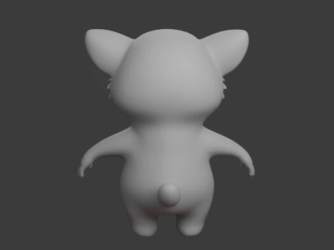 Kresk&oacute;wka czerwona panda Model 3D