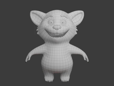 Kresk&oacute;wka czerwona panda Model 3D