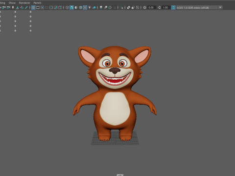 Kresk&oacute;wka czerwona panda Model 3D