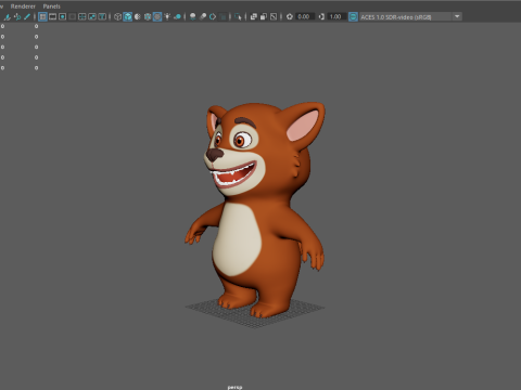 Kresk&oacute;wka czerwona panda Model 3D