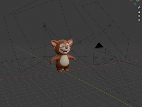 Kresk&oacute;wka czerwona panda Model 3D