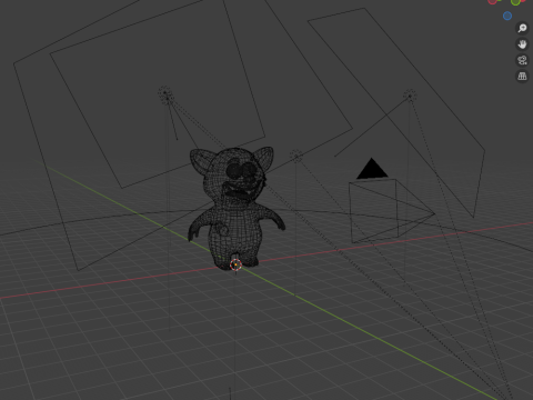 Kresk&oacute;wka czerwona panda Model 3D