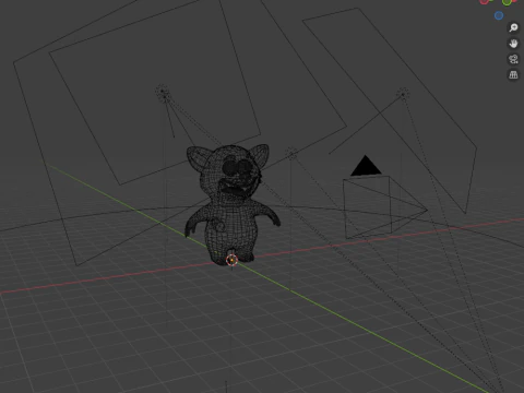 Kresk&oacute;wka czerwona panda Model 3D