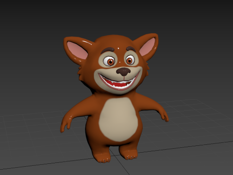 Kresk&oacute;wka czerwona panda Model 3D