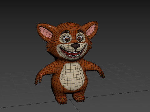 Kresk&oacute;wka czerwona panda Model 3D