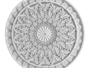 adorno de roseta Modelo 3D