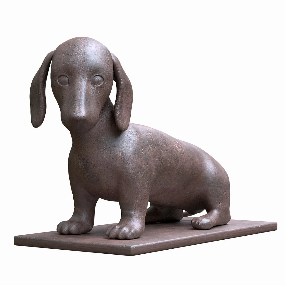 dachshund puppy 3D Model .c4d .max .obj .3ds .fbx .stl .blend 