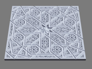 decorative panel with ornament 3D मॉडल