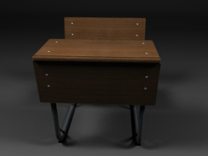 school desk Model 3D