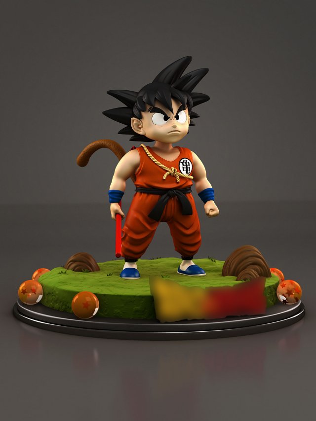 kid goku Modèles 3D en vedette .c4d .max .obj .3ds .fbx .stl .blend 