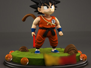 kid goku 3Dプリントモデル