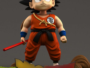 kid goku Modèles 3D en vedette