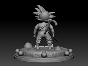 kid goku Modèles 3D en vedette
