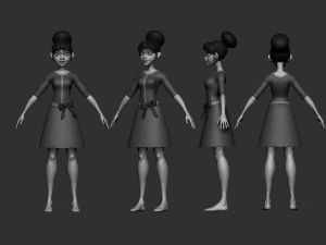 Body basemesh - Feminino estilizado Modelo 3D