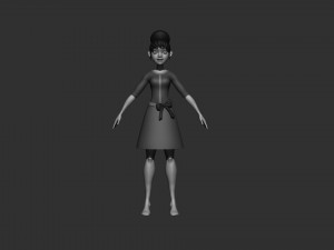 Body basemesh - Stylized female Modèle 3D