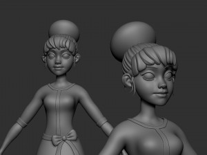 Body basemesh - Stylized female Modèle 3D