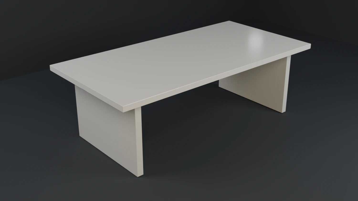 white table 3D Model .c4d .max .obj .3ds .fbx .stl .blend
