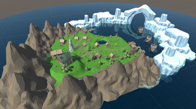 3d unity model of the village of vikings 3D-Modell .c4d .max .obj .3ds .fbx .stl .blend 