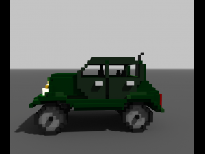voxel jeep Modelo 3D