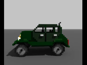 jipe ​​voxel Modelo 3D