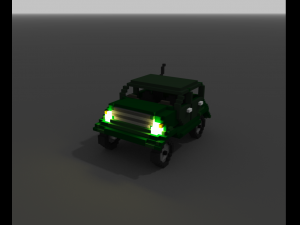 voxel jeep 3D Model