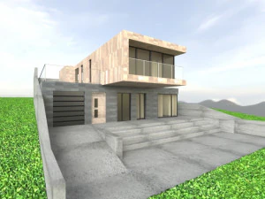 modern villa 021 3D Model