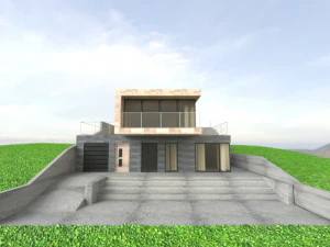 modern villa 021 3D Model