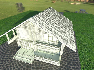 houseberg wood house 26 3D Model
