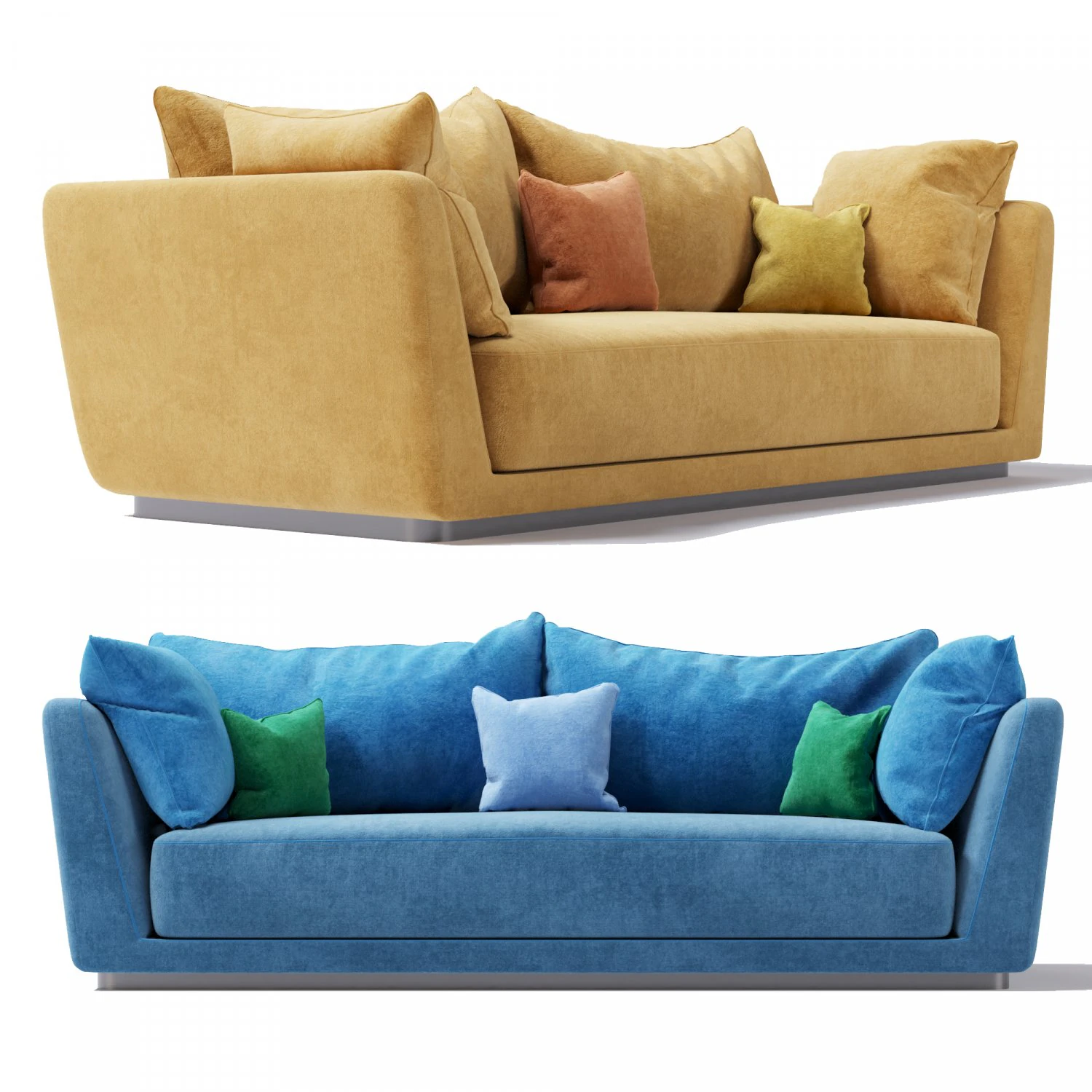 aria modern sofa 3D Model .c4d .max .obj .3ds .fbx .stl .blend 