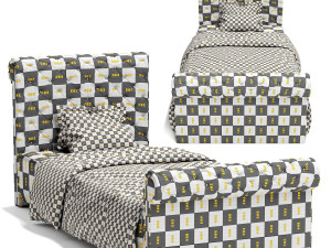 chesterfield single bed 3D Model