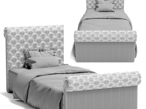 chesterfield single bed 3D Model