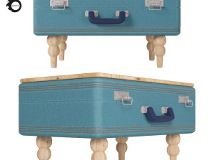 여행가방 테이블 3D 모델
