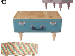 suitcase table Model 3D
