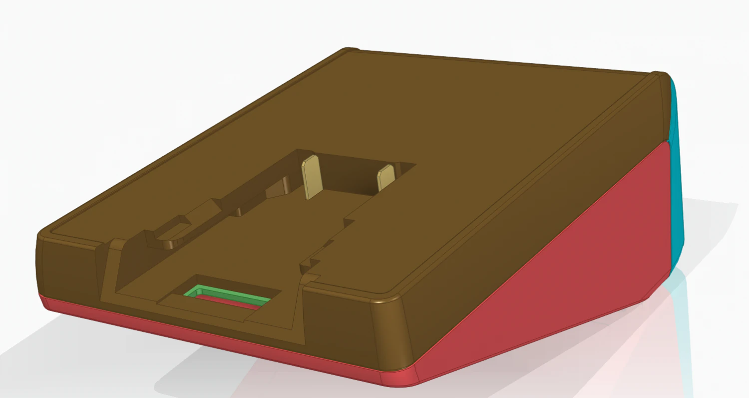 caixa de plástico com suporte para bateria dewalt Modelo 3D .c4d .max .obj .3ds .fbx .stl .blend