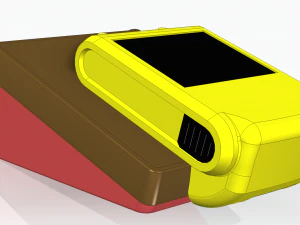 caixa de pl&aacute;stico com suporte para bateria dewalt Modelo 3D