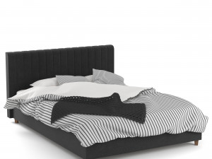 novogratz brittany upholstered platform bed 3D मॉडल