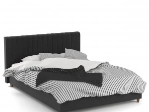 novogratz brittany upholstered platform bed 3D Model