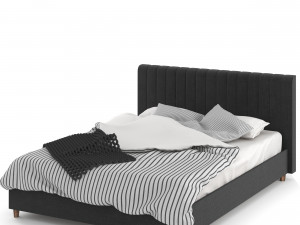 novogratz brittany upholstered platform bed 3D मॉडल