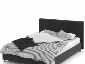 novogratz brittany upholstered platform bed 3D Model